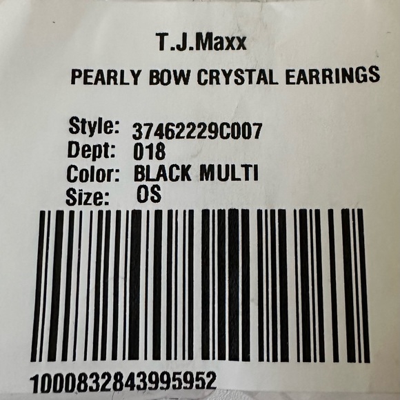 Betsey Johnson Pearly Bow Crystal Earrings - Picture 5 of 5